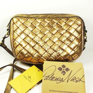 PATRICIA NASH Maretto Genuine Antique Bronze Color Crossbody Bag
